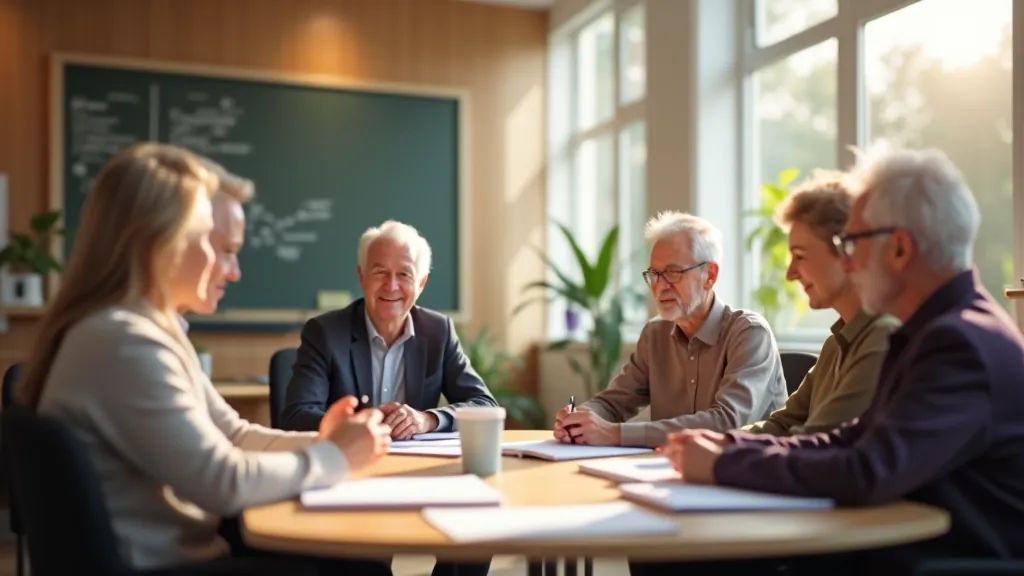 Skupina českých seniorů se učí pracovat s umělou inteligencí v moderní učebně